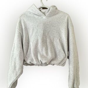 NWT Garage Light Gray Cropped Sweatshirt bubble hoodie